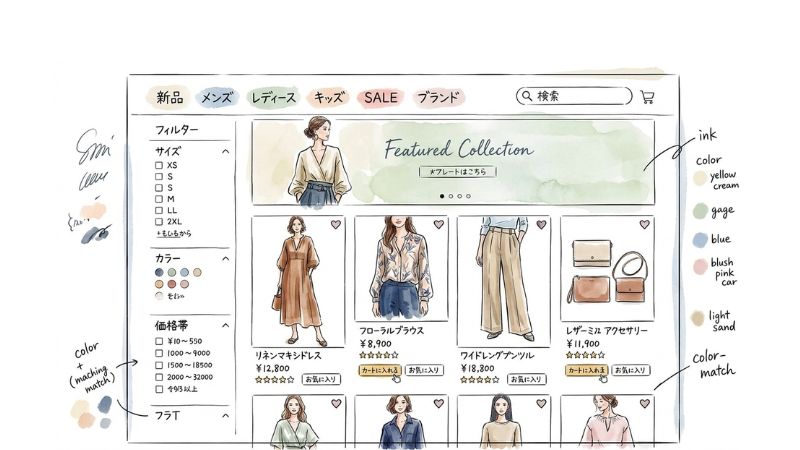 アパレル系ネットショップ（ハンドメイド含む）